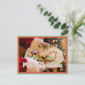 メリークリスマスサンタクッキーポストクロッシング ポストカード (スタンド正面)