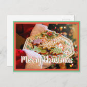 メリークリスマスサンタクッキーポストクロッシング ポストカード (正面/裏面)