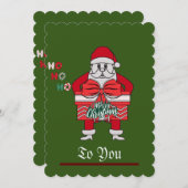 メリークリスマスサンタクリスマスホリデーカード (正面/裏面)