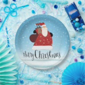メリークリスマスサンタクロースとルドルフ ペーパープレート (パーティー)