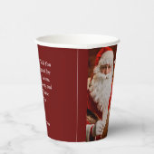 メリークリスマスサンタクロースの休日がパーソナライズ 紙コップ (右)