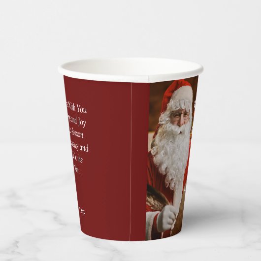 メリークリスマスサンタクロースの休日がパーソナライズ 紙コップ (右)