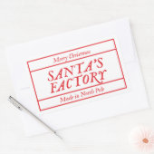 メリークリスマスサンタクロースの北極で生産された工場 長方形シール (封筒)