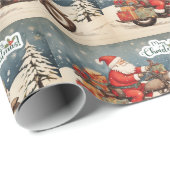 メリークリスマスサンタクロースをバイクで ラッピングペーパー (ロールコーナー)