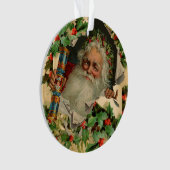 メリークリスマスサンタクロースアンティーククラシック オーナメント (正面)