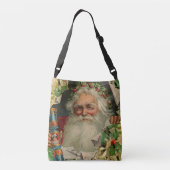 メリークリスマスサンタクロースアンティーククラシック クロスボディバッグ (裏面)