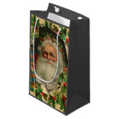 メリークリスマスサンタクロースアンティーククラシック スモールペーパーバッグ (正面アングル)