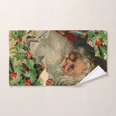 メリークリスマスサンタクロースアンティーククラシック バスタオルセット (ハンドタオル)