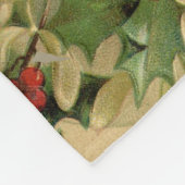 メリークリスマスサンタクロースアンティーククラシック フリースブランケット (角)