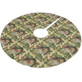 メリークリスマスサンタクロースアンティーククラシック ブラッシュドポリエステルツリースカート (アングル)