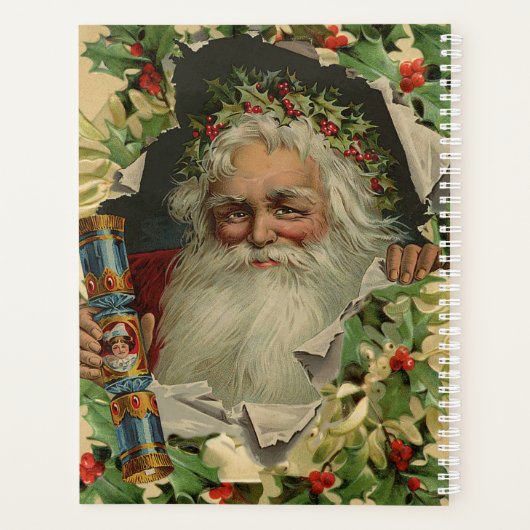 メリークリスマスサンタクロースアンティーククラシック プランナー手帳 (裏面)