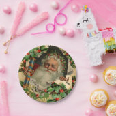 メリークリスマスサンタクロースアンティーククラシック ペーパープレート (パーティー)