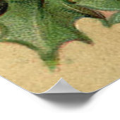 メリークリスマスサンタクロースアンティーククラシック ポスター (角)