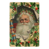 メリークリスマスサンタクロースアンティーククラシック ミニクリップボード (裏面)