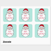 メリークリスマスサンタクロースギフトラベルシール スクエアシール (シート)