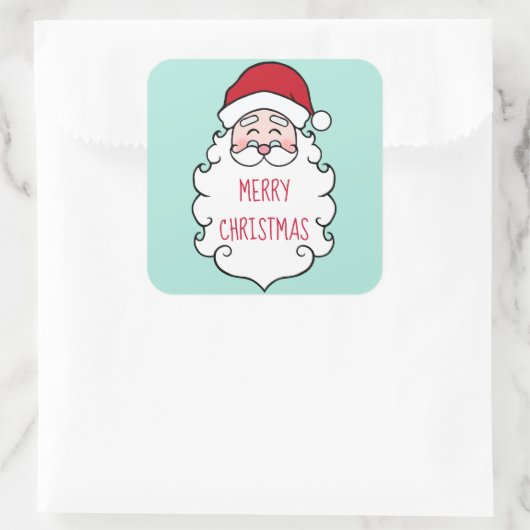 メリークリスマスサンタクロースギフトラベルシール スクエアシール (バッグ)