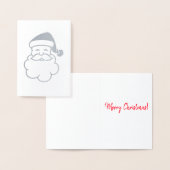 メリークリスマスサンタクロースクリスマスフォイルカード 箔カード (ディスプレー)
