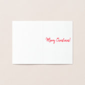 メリークリスマスサンタクロースクリスマスフォイルカード 箔カード (内部)