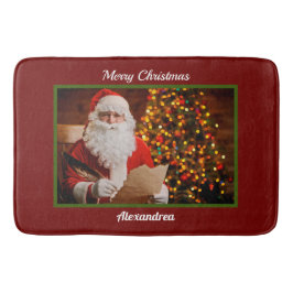 メリークリスマスサンタクロースハッピーホリデー バスマット