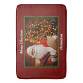 メリークリスマスサンタクロースハッピーホリデー バスマット (正面縦)