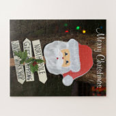 メリークリスマスサンタクロースホリデーライト ジグソーパズル (横)