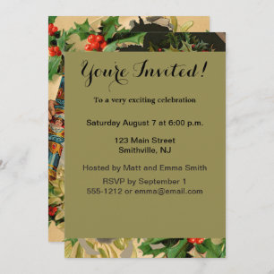 メリークリスマスサンタクロースホリー 招待状