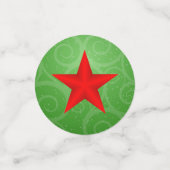 メリークリスマスサンタクロース動物ツリーグリーン コンフェッティ (スモール正面)