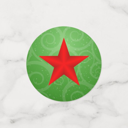 メリークリスマスサンタクロース動物ツリーグリーン コンフェッティ (スモール正面)