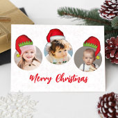 メリークリスマスサンタクロース帽子 シーズンポストカード