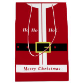 メリークリスマスサンタクロース抱き枕おもしろい- ミディアムペーパーバッグ (正面)