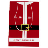 メリークリスマスサンタクロース抱き枕おもしろい- ミディアムペーパーバッグ (裏面)