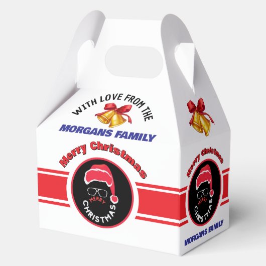 メリークリスマスサンタクロース赤い休日 フェイバーボックス (正面)