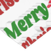 メリークリスマスサンタクロース赤グリーンタイポグラフィ テーブルクロス (アングル)
