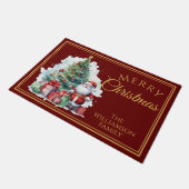 メリークリスマスサンタクロース赤 ドアマット (アングル)