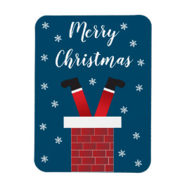 メリークリスマスサンタクロース足雪片 マグネット