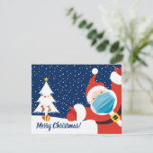 メリークリスマスサンタクロース顔マスク シーズンカード (スタンド正面)