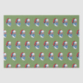 メリークリスマスサンタクロース顔マスク 薄葉紙 (正面)