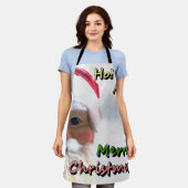 メリークリスマスサンタクロース エプロン (着用した状態)