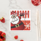 メリークリスマスサンタクロース スタンダードカクテルナプキン (インサイチュ)