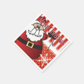 メリークリスマスサンタクロース スタンダードカクテルナプキン (角)