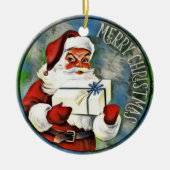 メリークリスマスサンタクロース セラミックオーナメント (正面)