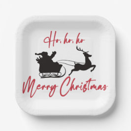 メリークリスマスサンタクロース ペーパープレート