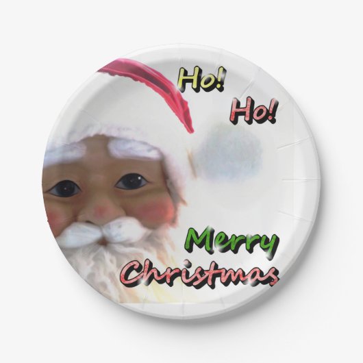メリークリスマスサンタクロース ペーパープレート (正面)