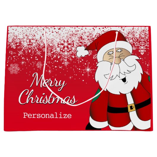 メリークリスマスサンタクロース ラージペーパーバッグ (正面)