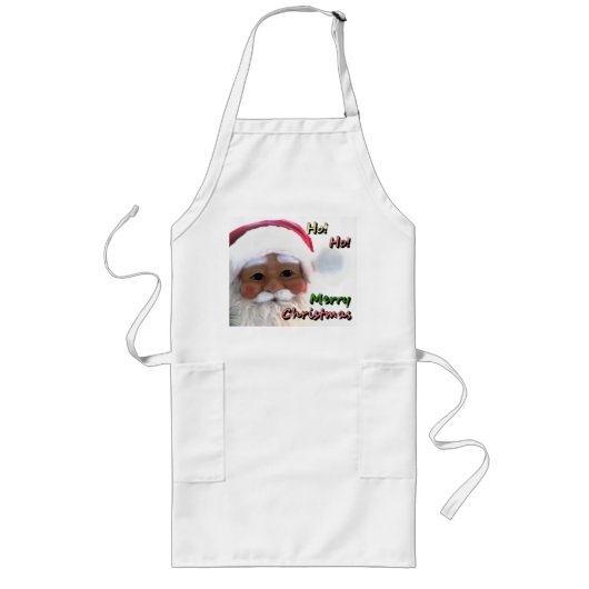 メリークリスマスサンタクロース ロングエプロン (正面)