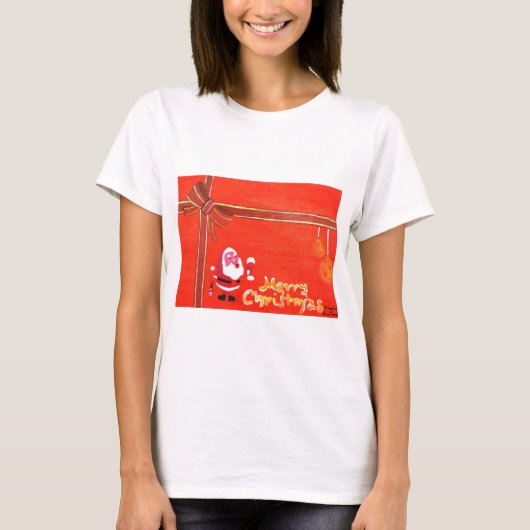 メリークリスマスサンタクロース Tシャツ (正面)