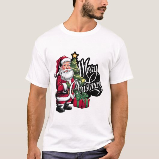 メリークリスマスサンタクロース Tシャツ (正面)