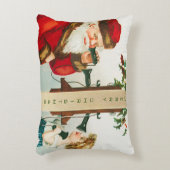 メリークリスマスサンタクロースbyエレン・クラッサドル アクセントクッション (正面(垂直))