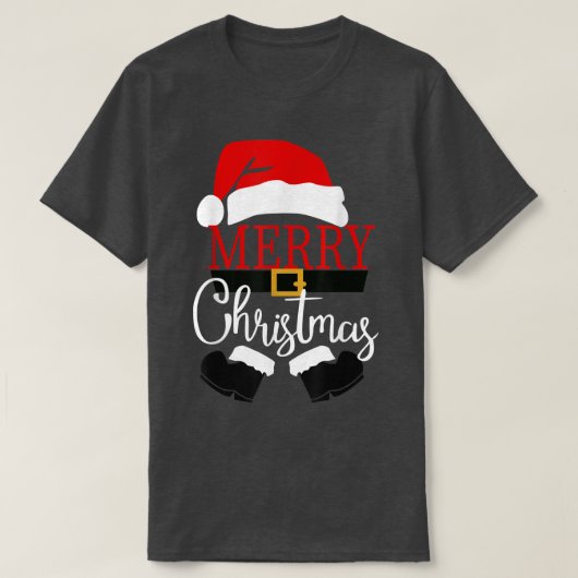 メリークリスマスサンタクロースChristmas Lightsファミリー Tシャツ (デザイン正面)