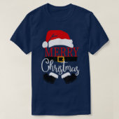 メリークリスマスサンタクロースChristmas Lightsファミリー Tシャツ (デザイン正面)
